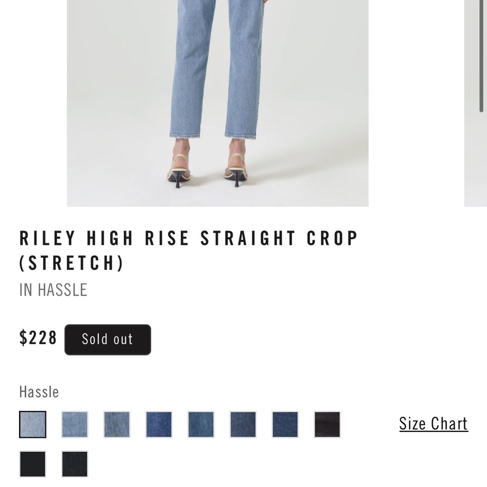 Agolde Riley High Rise Straight Crop (stretch) - Picture 4 of 7